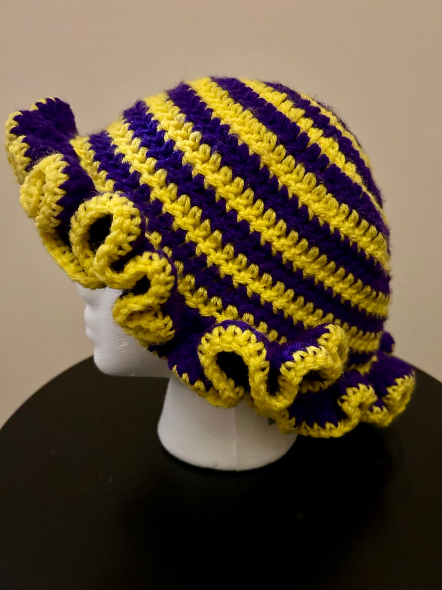 Striped Ruffle Hat