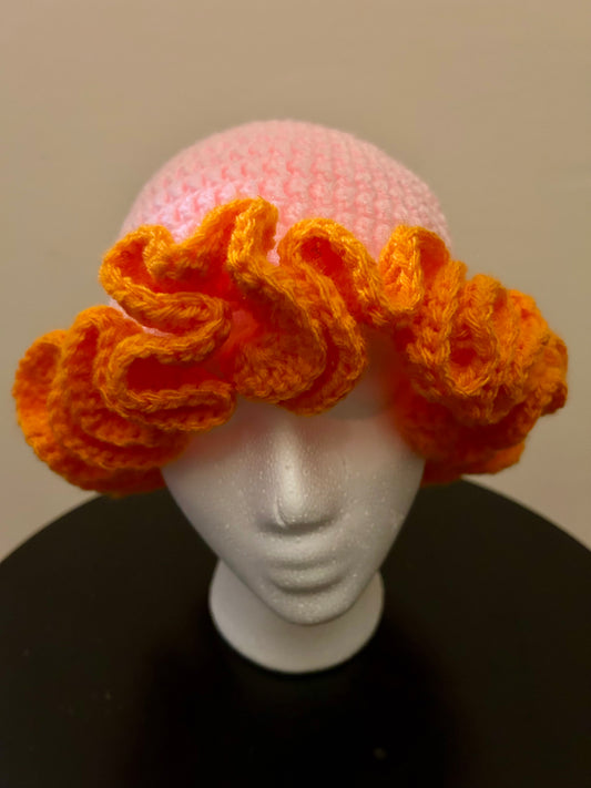 Two-toned Ruffle Hat